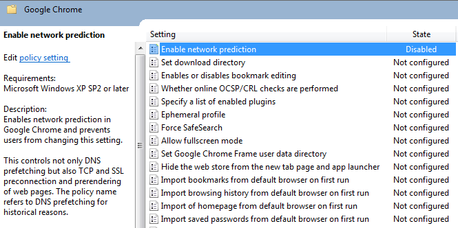 disable-chrome-predict-network-actions